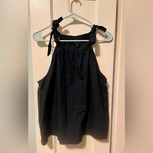 4/$25 bundle deal- Who What Wear Black Sleeveless Tank Top with Tie Front